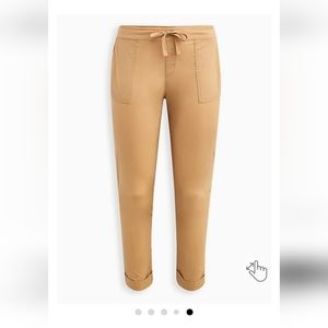 NWT Torrid 2X PULL-ON STRAIGHT STRETCH POPLIN MID-RISE TIE-FRONT PANT